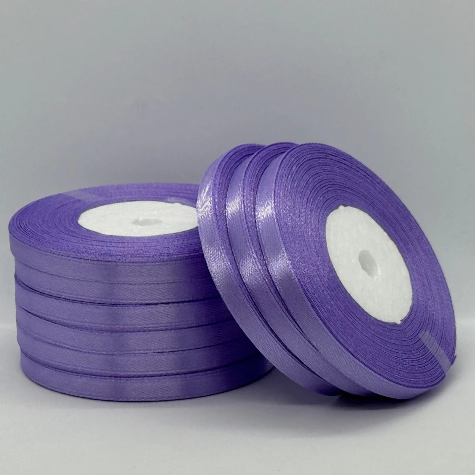 Атласна стрічка 0.6 см (33 м.), 21 сапфіровий