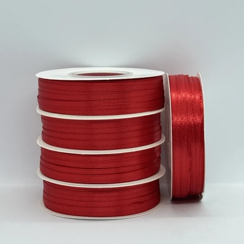 Атласна стрічка 0.3 см (91 м.), 163 гранатовий