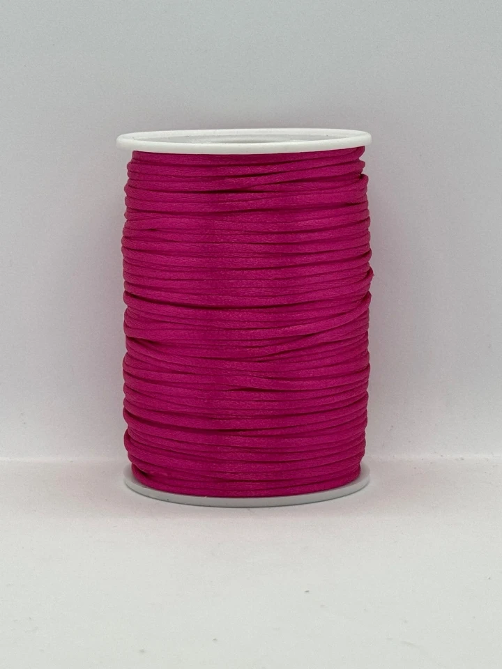 Шнур атласний корсетний 2.3 мм (100 ярдів/91,44 м.), 23 малиновий