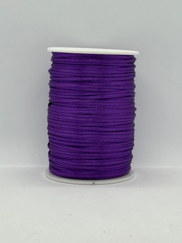 Шнур атласний корсетний 2.3 мм (100 ярдів/91,44 м.), 70 фіолетова ніч