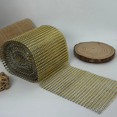 Тасьма імітація 24 ряда 12 см (10 ярдів/9,14 м.), золото