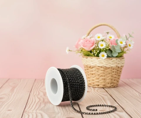 Цепі камні ss 8 2.5 мм (10 ярдів), чорний