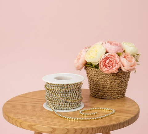 Цепі камні ss 10 2.8 мм (10 ярдів/9,14 м.), золото АВ