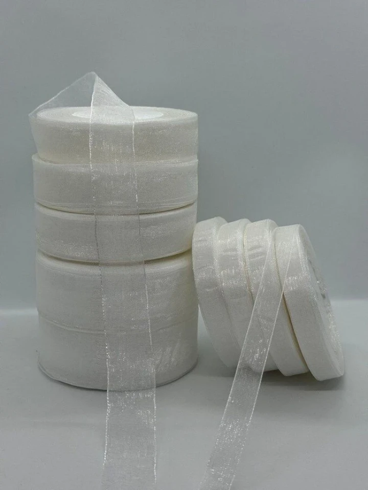 Стрічка органза 2,5 см (45 м.), 1001 білий