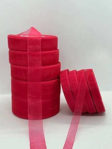 Стрічка органза 2,5 см (45 м.), 1026 червоний