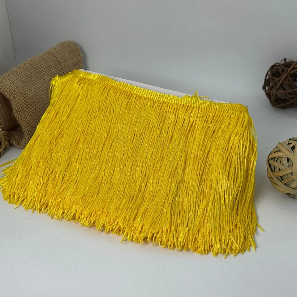 Бахрома танцювальна локшина «Серце танцю» 15 см (9 метрів), 17 жовтий