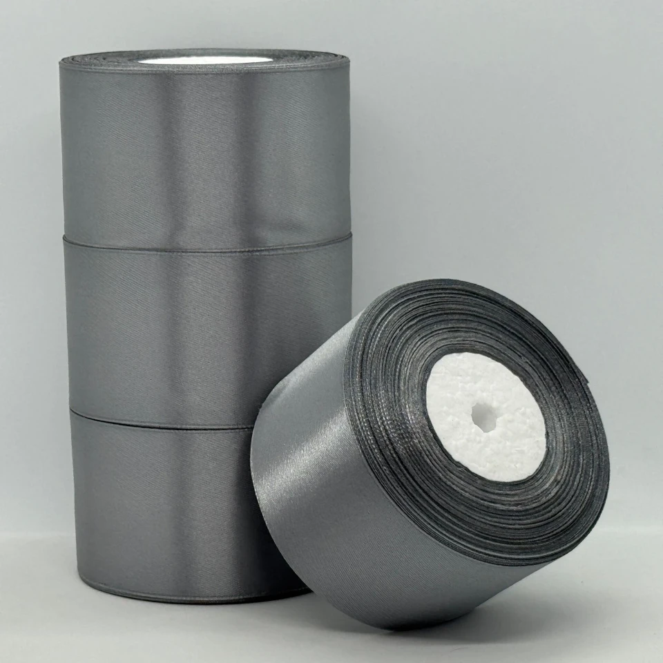 Атласна стрічка 5 см (33 м.), 180 темний сірий