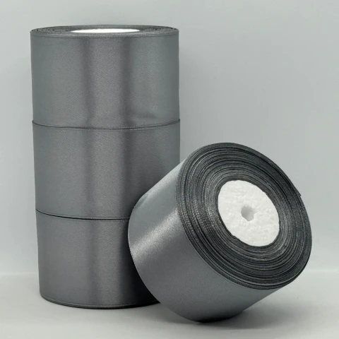 Атласна стрічка 5 см (33 м.), 180 темний сірий