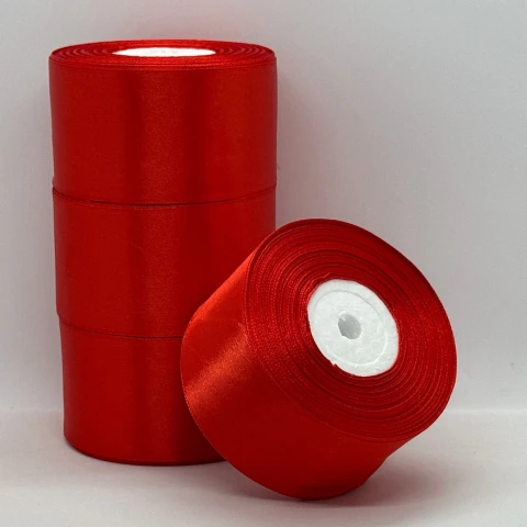 Атласна стрічка 5 см (33 м.), 26 бордовий