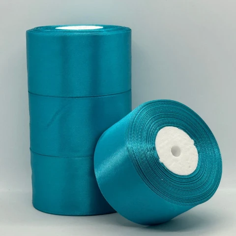 Атласна стрічка 5 см (33 м.), 47 бірюза