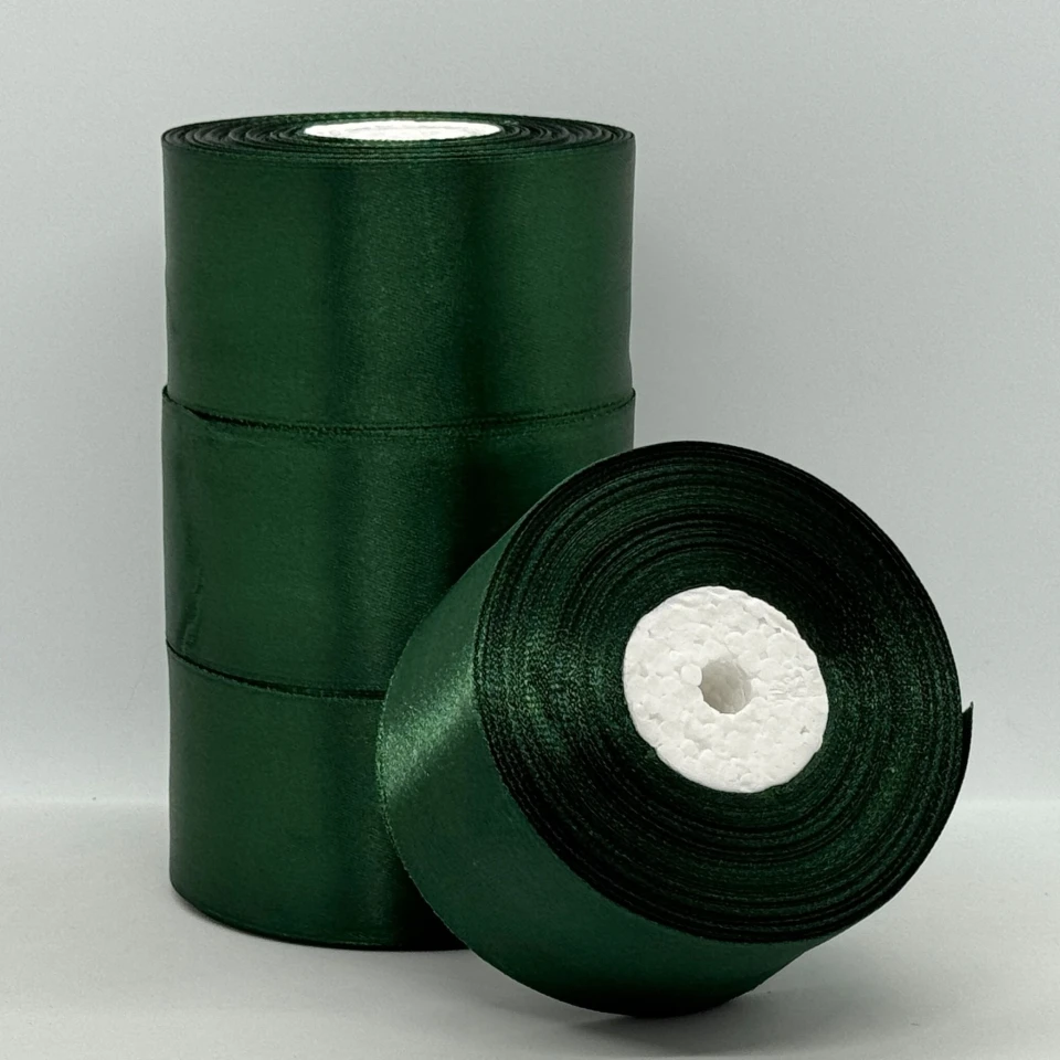 Атласна стрічка 5 см (33 м.), 128 зелений цитрус