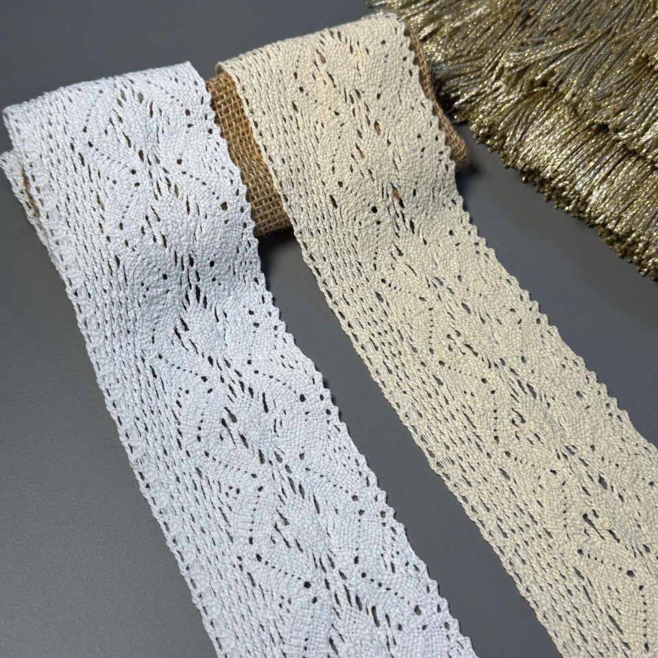 Мереживо макраме "Молочний аромат" 7,5 см (1м.), бежевий