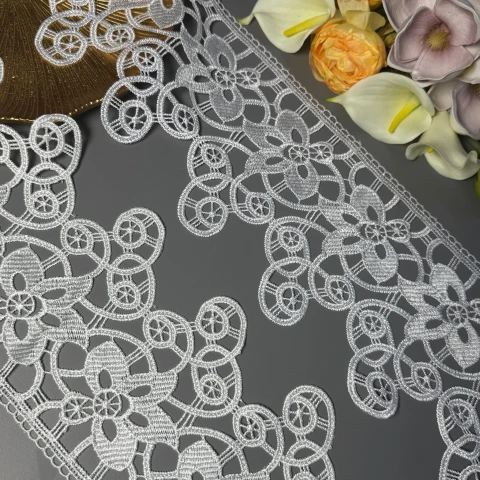 Мереживо поліестер ВВ"Тренд натхнення" 15 см.(1 м.), білий