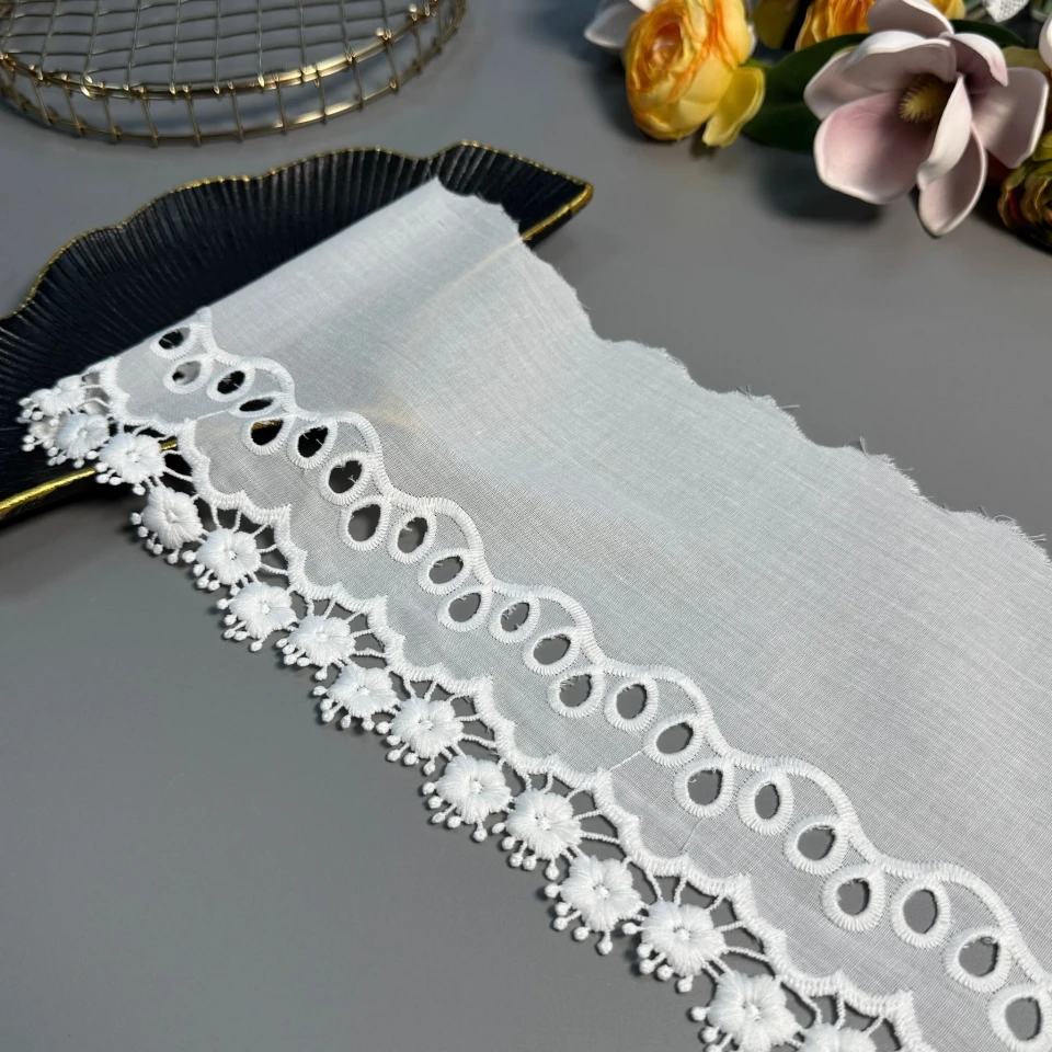 3D Мереживо прошва Мрія Ніки 15см (1 метр), натуральний