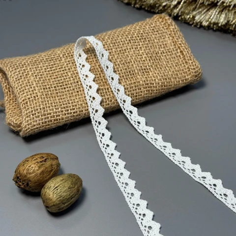 Мереживо макраме "Мереживо гармонії" 1,5 см.(1 м.), молочний