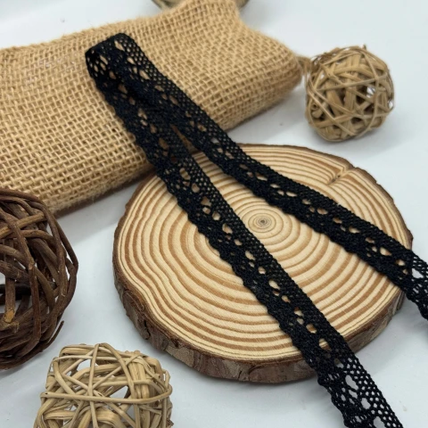 Мереживо макраме "Ніжна прохолода" 2 см.(1 м.), чорний