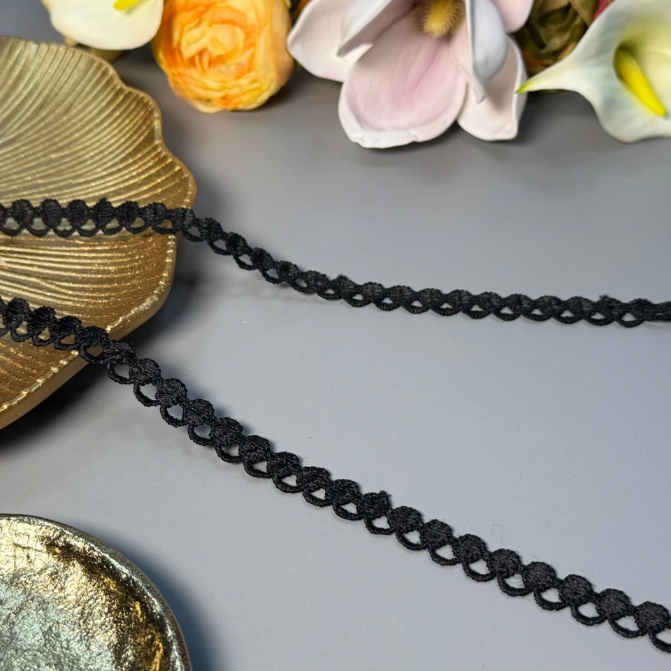 Мереживо поліестер ВВ"Світло гармонії" (1 м.), чорний