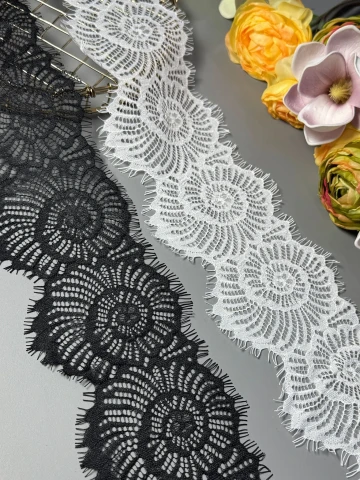 Мереживо французьке «Срібна ніч»10.5 см. (купон 3 м.), теплий білий