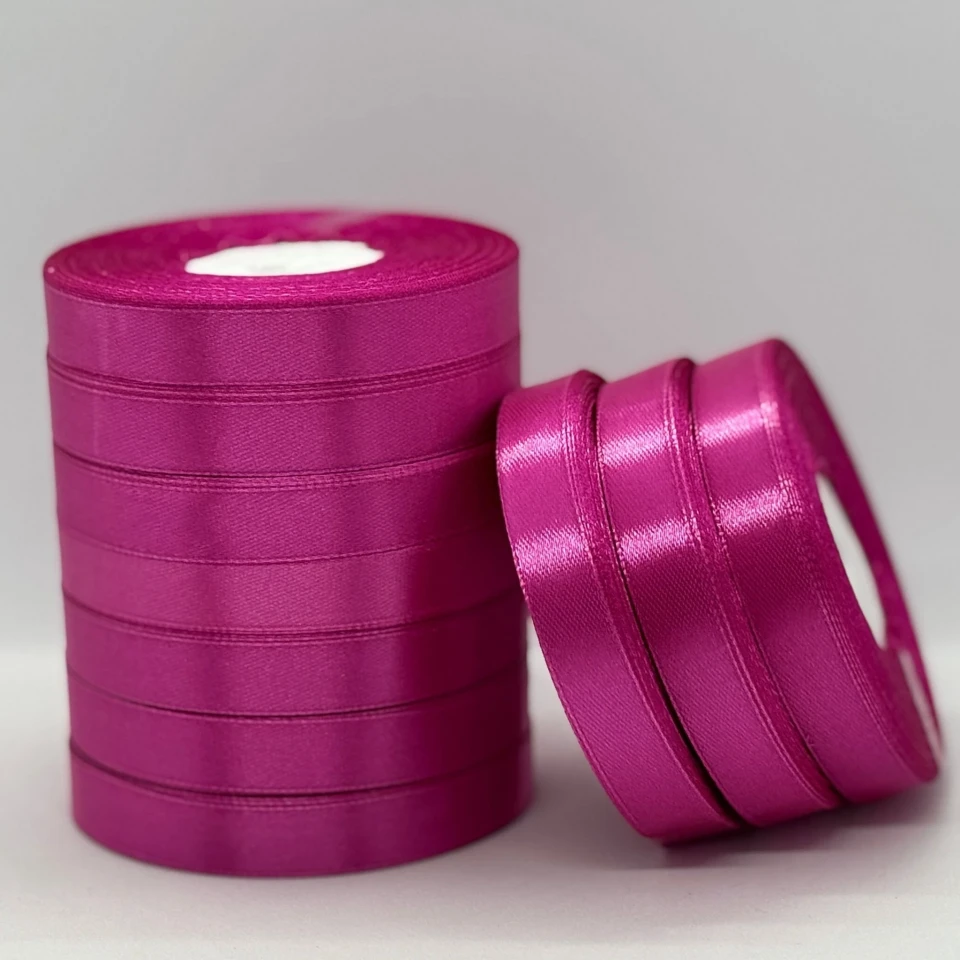 Атласна стрічка 1.2 см (33 м.), 95 фуксія