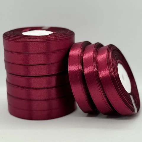 Атласна стрічка 1.2 см (33 м.), 165 сангрія