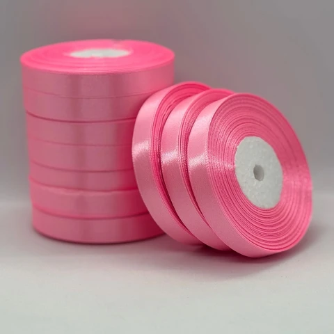 Атласна стрічка 1.2 см (33 м.), 147 китайський рожевий