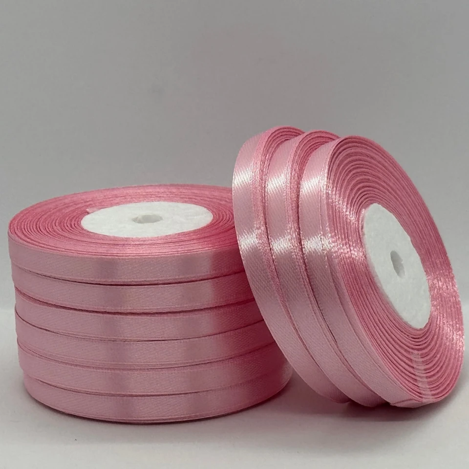 Атласна стрічка 0.6 см (33 м.), 135 лаванда рожева