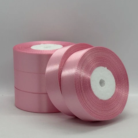 Атласна стрічка 2.5 см (33 м.), 135 лаванда рожева