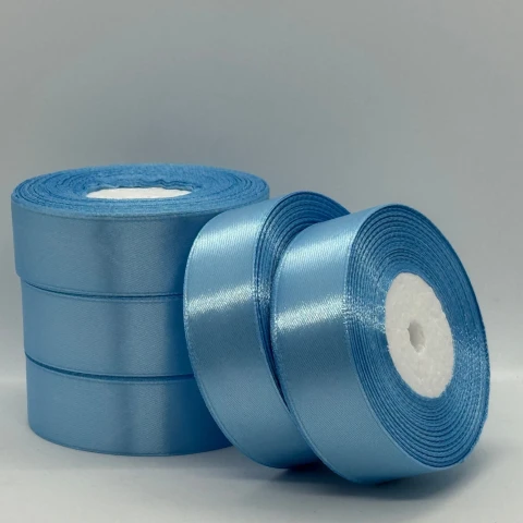 Атласна стрічка 2.5 см (33 м.), 187 блакитний