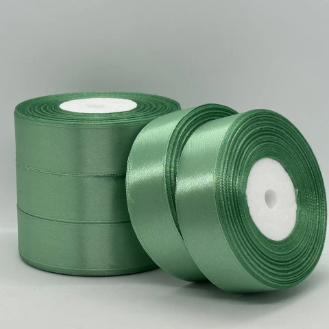 Атласна стрічка 2.5 см (33 м.), 167 лісний зелений