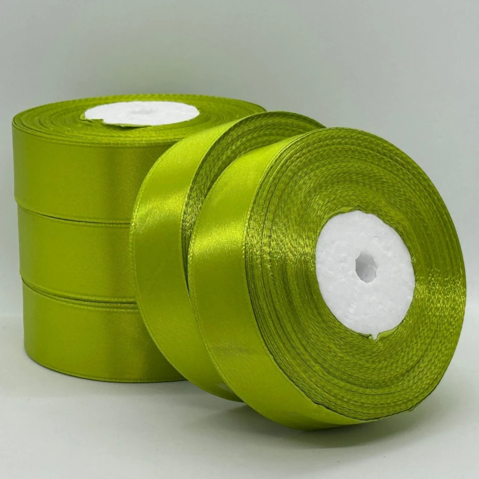 Атласна стрічка 2.5 см (33 м.), 184 олива