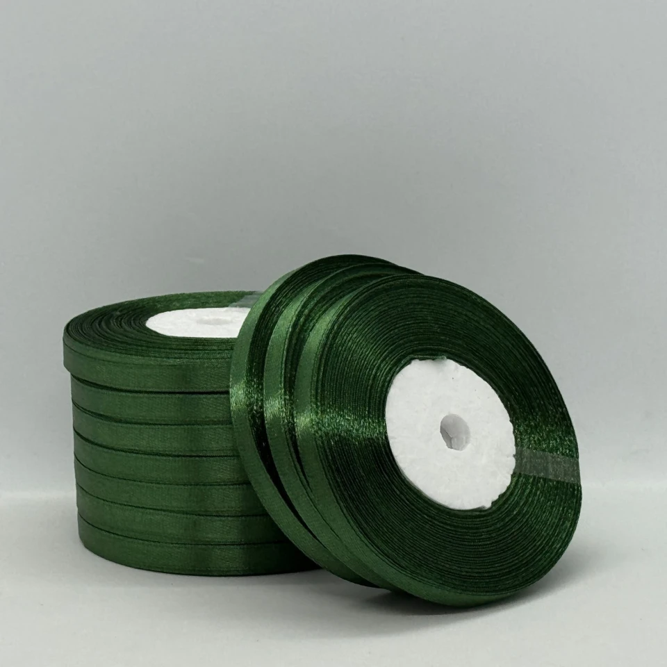 Атласна стрічка 0.6 см (33 м.), 49 зелена трава