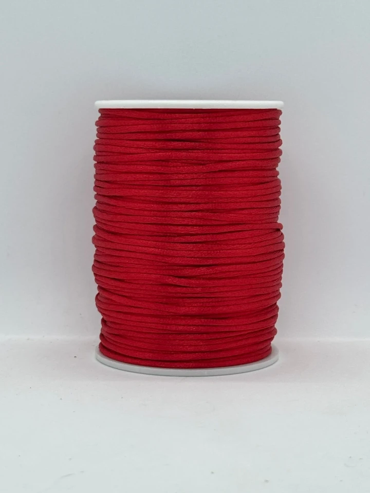 Шнур атласний корсетний 2.3 мм (100 ярдів/91,44 м.), 76 світлий бордовий
