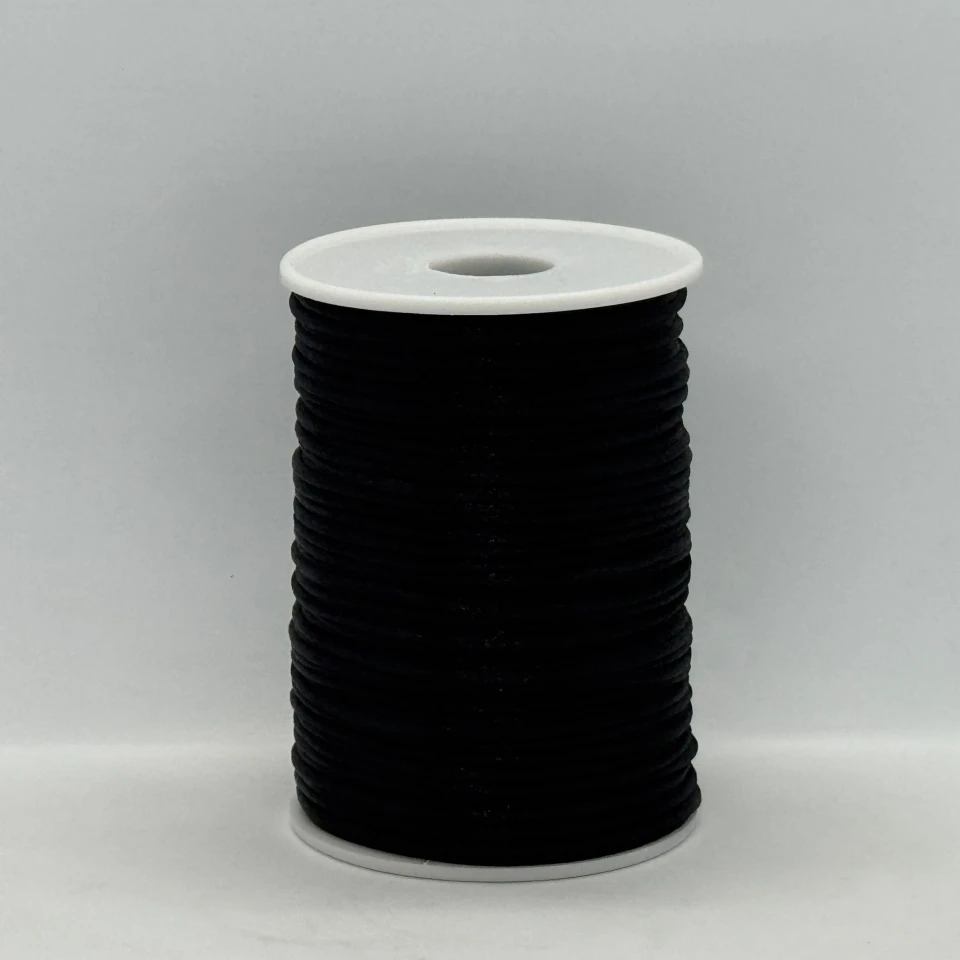 Шнур атласний корсетний 2.3 мм (100 ярдів/91,44 м.), 2 чорний