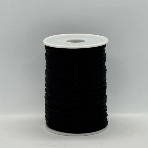 Шнур атласний корсетний 2.3 мм (100 ярдів/91,44 м.), 2 чорний