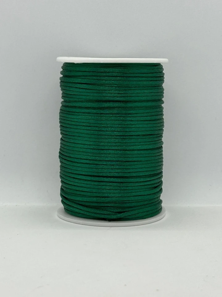 Шнур атласний корсетний 2.3 мм (100 ярдів/91,44 м.), 50 зелений гай