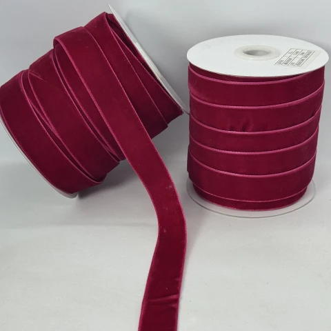 Оксамитова стрічка 2 см (25 ярдів/22,75 м.), 81 темний кораловий