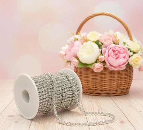 Цепі камні ss 12 3 мм (10 ярдів), срібло