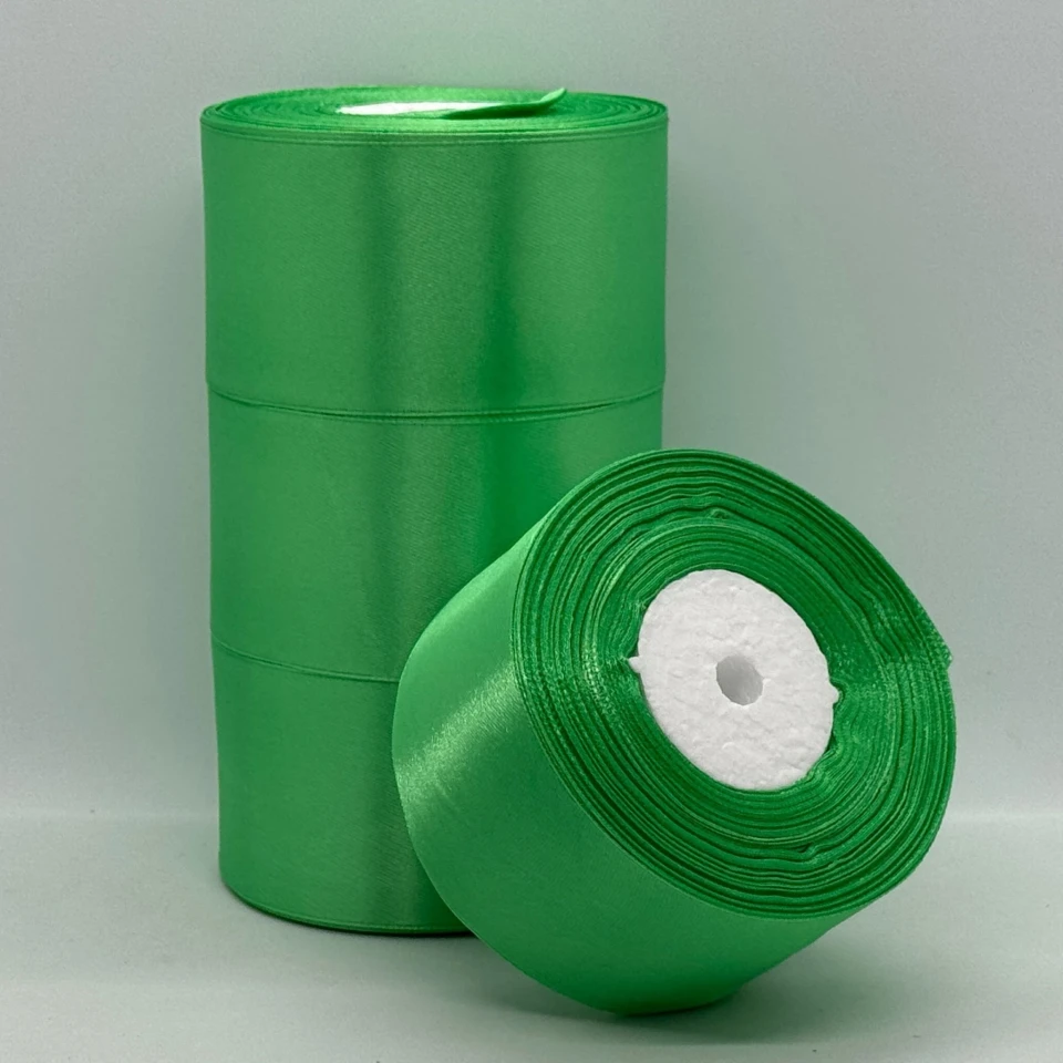 Атласна стрічка 5 см (33 м.), 75 малахіт