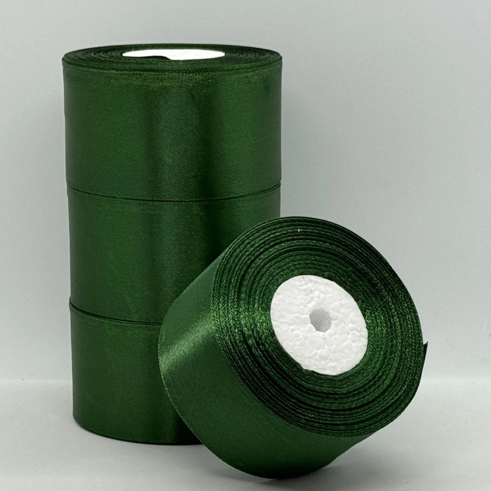 Атласна стрічка 5 см (33 м.), 49 зелена трава