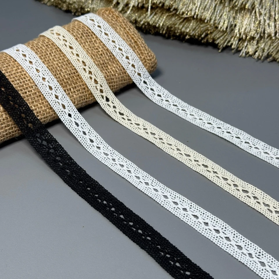 Мереживо макраме "Сонячна іскорка" 1,5 см(1 м.), білий