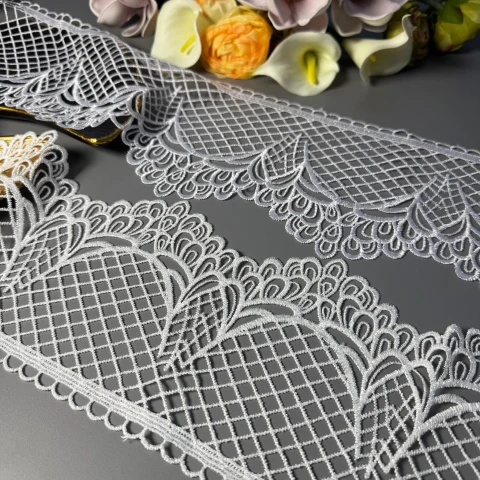 Мереживо поліестер ВВ"Модна симфонія" 15 см.(1 м.), білий