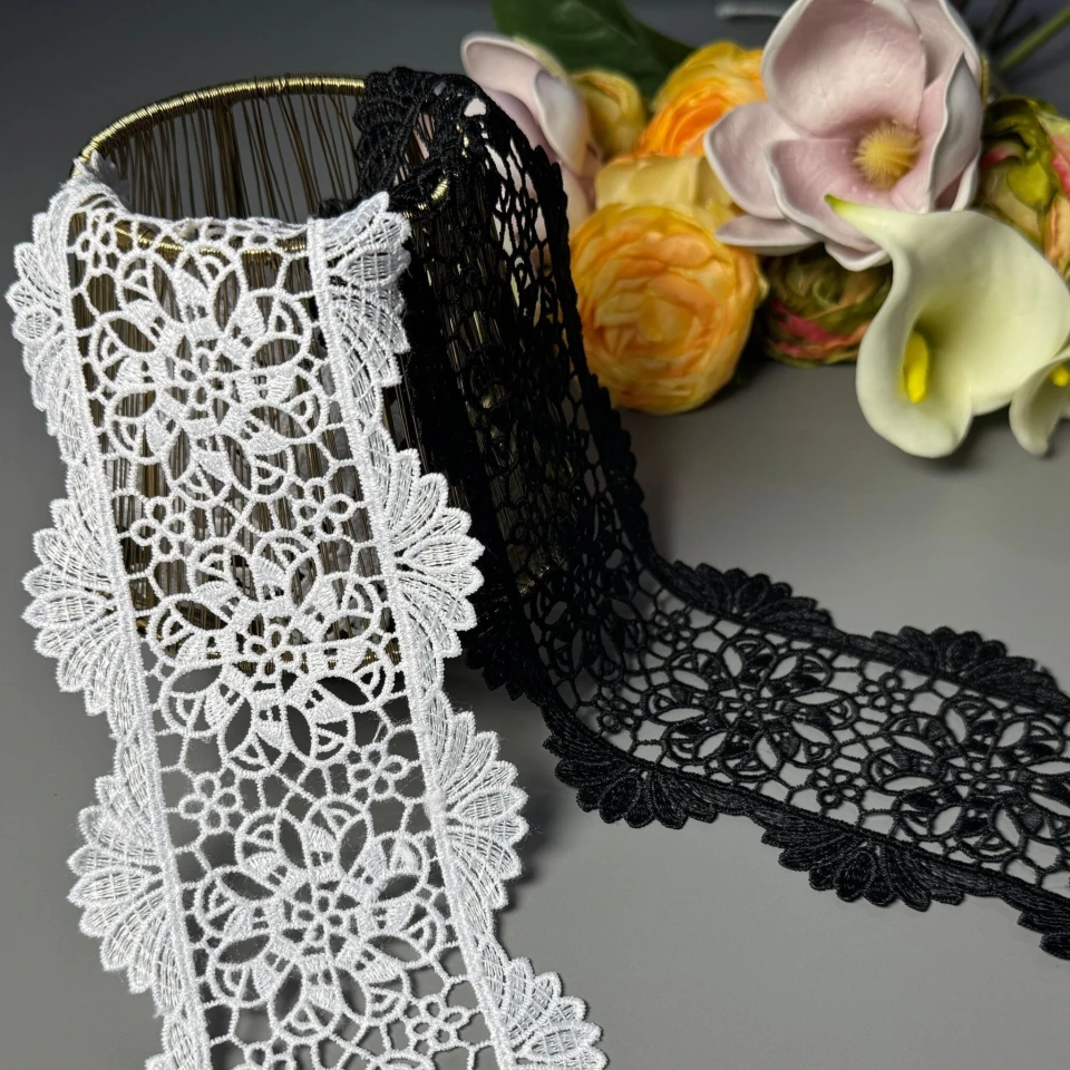 Мереживо поліестер ВВ"Ніжний силует" 9 см.(1 м.), білий