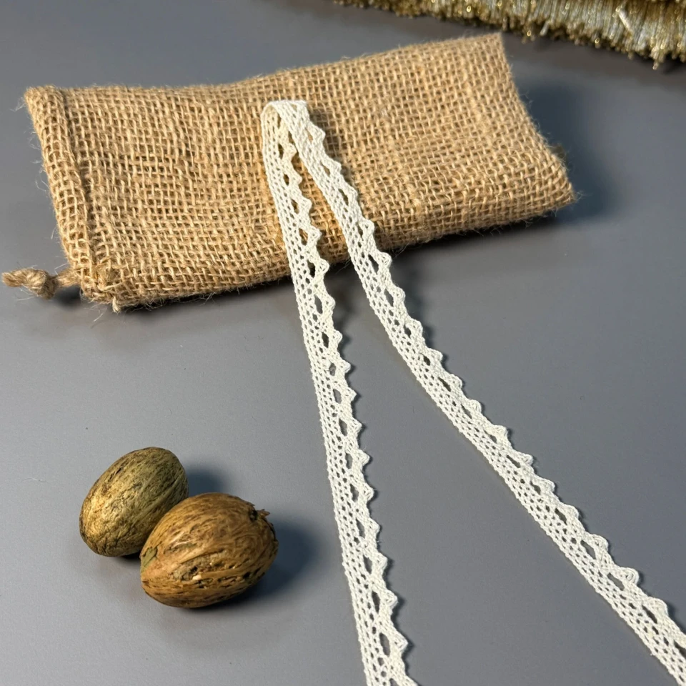 Мереживо макраме "Шепіт ліній" 1 см.(1 м.), бежевий