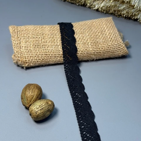 Мереживо макраме "Ніжний шепіт" 2 см.(1 м.), чорний