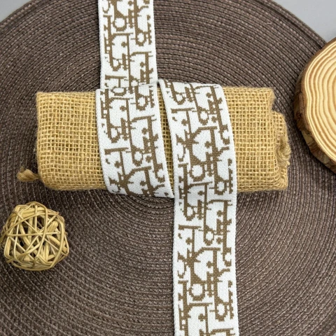 Трикотажний лампас Дарія 4 см (1 м), C:2 темно бежевий