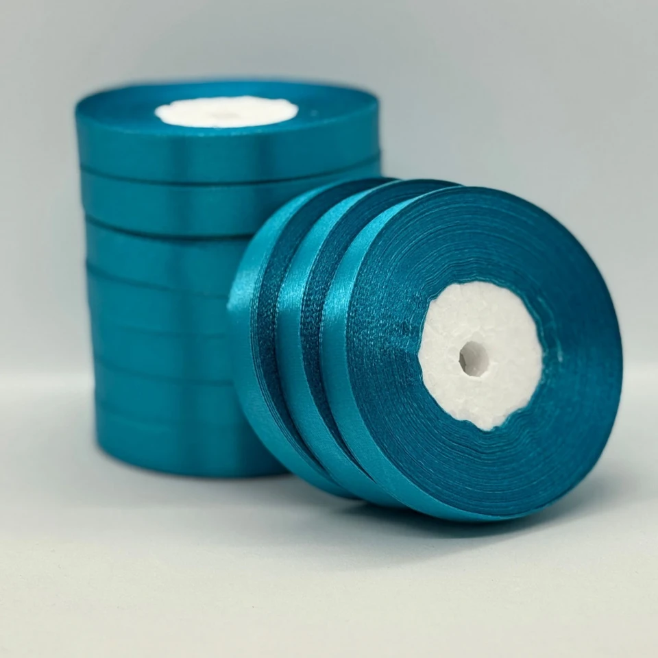 Атласна стрічка 1.2 см (33 м.), 47 бірюза