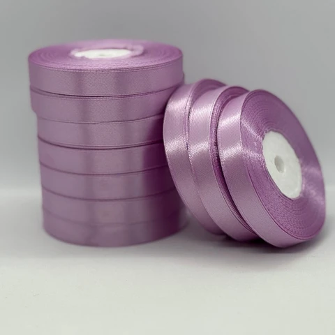 Атласна стрічка 1.2 см (33 м.), 69 бузково - рожевий