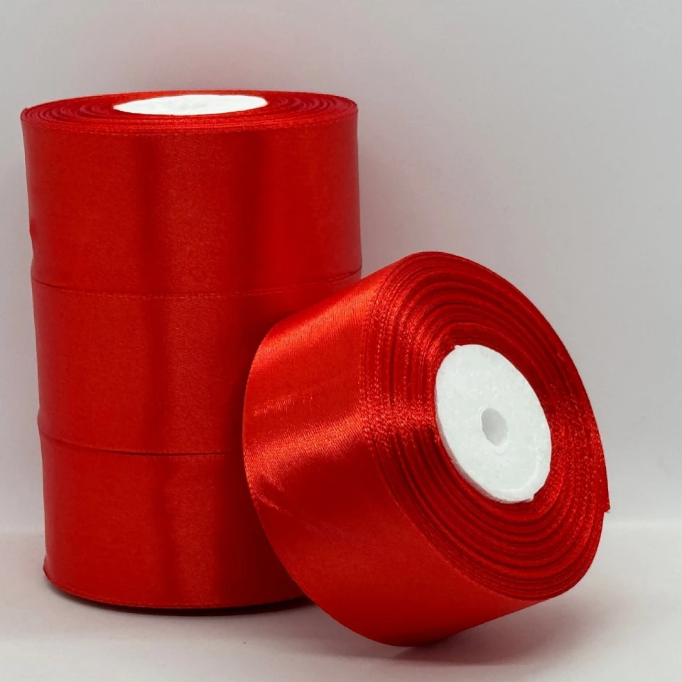 Атласна стрічка 4 см (33 м.), 162 гранатовий