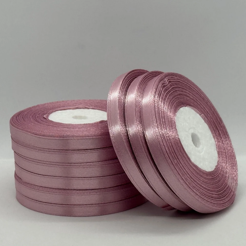 Атласна стрічка 0.6 см (33 м.), 169 рожеве золото