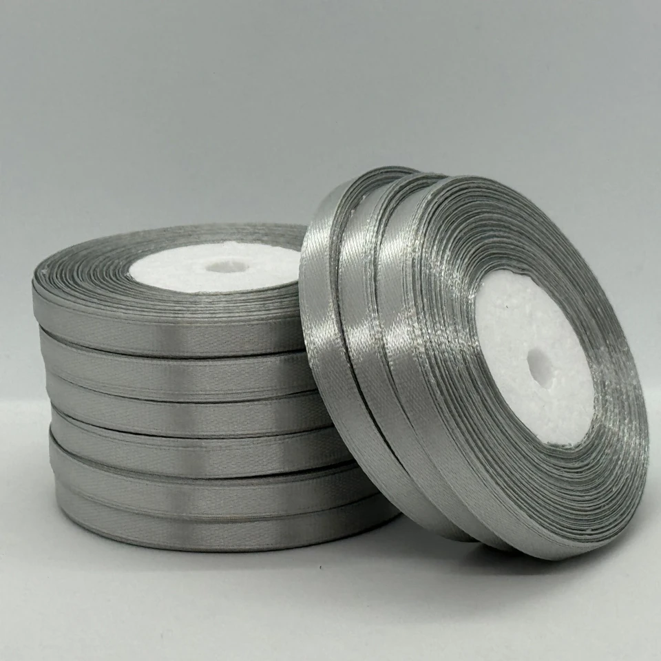 Атласна стрічка 0.6 см (33 м.), 179 сірий